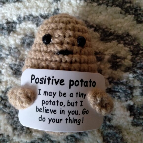 Crocheted Positive Potato. Adorable. Motivating gift 2/$12 - Picture 1 of 2